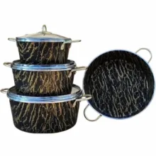 سرویس قابلمه و تابه گرانیتی گرانیتی 7 پارچه مدل ماربل کد 07