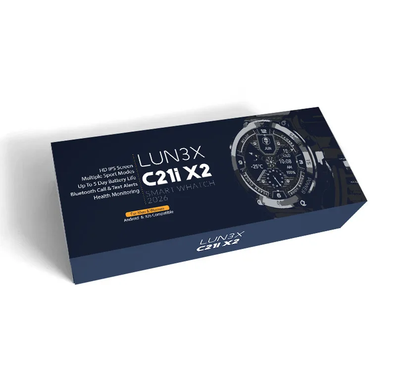 ساعت هوشمند 4͏7͏ میلیمتری لونـکس مدل C21iX͏2 با بند سیلیکونی