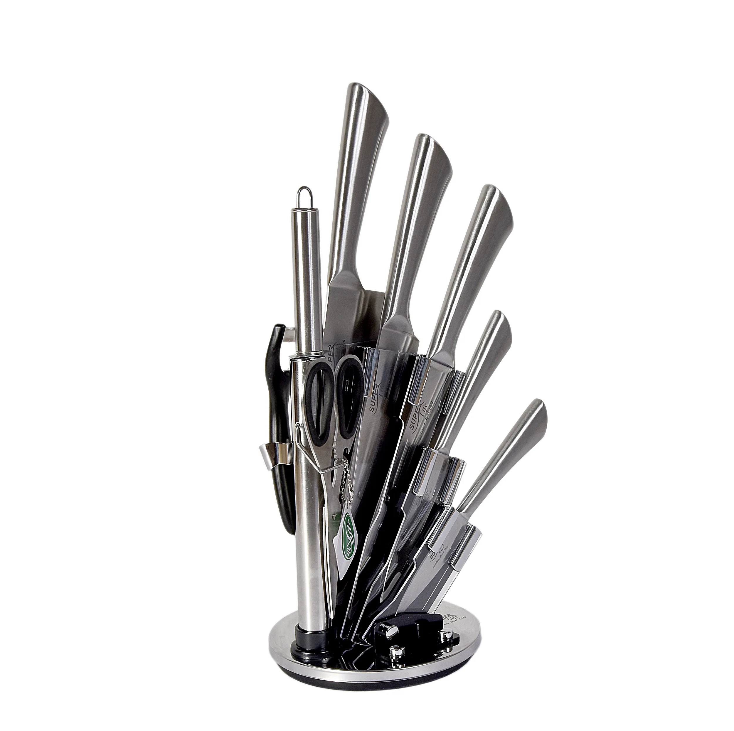 سرویس چاقوی آشپزخانه 9 پارچه سوپر لایف مدل SL-005