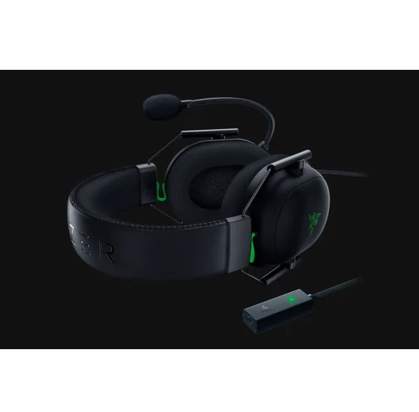 هدست مخصوص بازی ریزر مدل BlackShark V2 + USB Sound Card