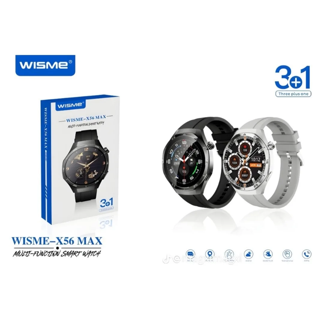 ساعت هوشمند ویسمی ۴۶ میلی متری مدل X56 Max با بند سیلیکونی