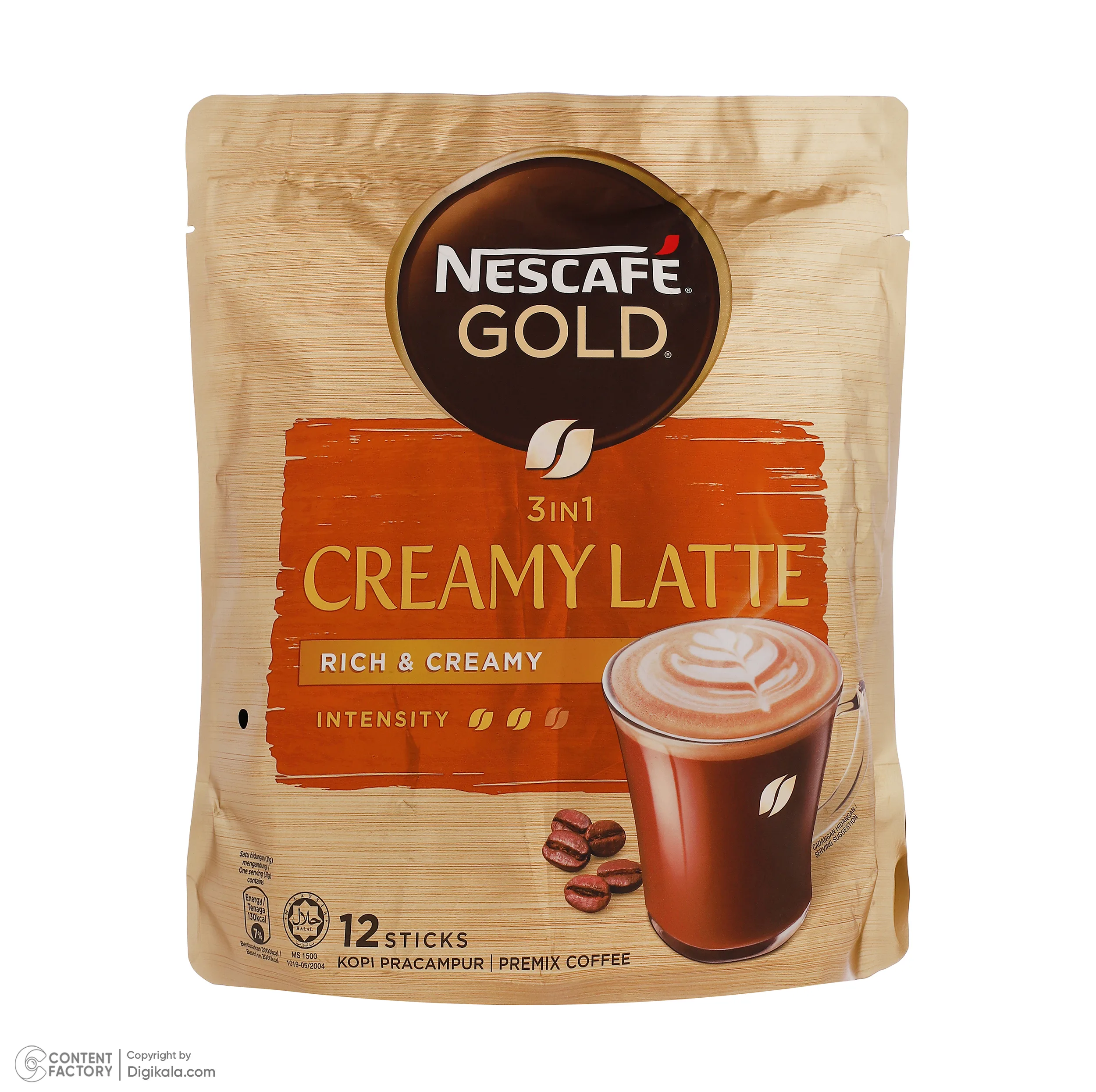 پودر قهوه فوری CREAMY LATTE سه در یک نسکافه بسته 12 عددی