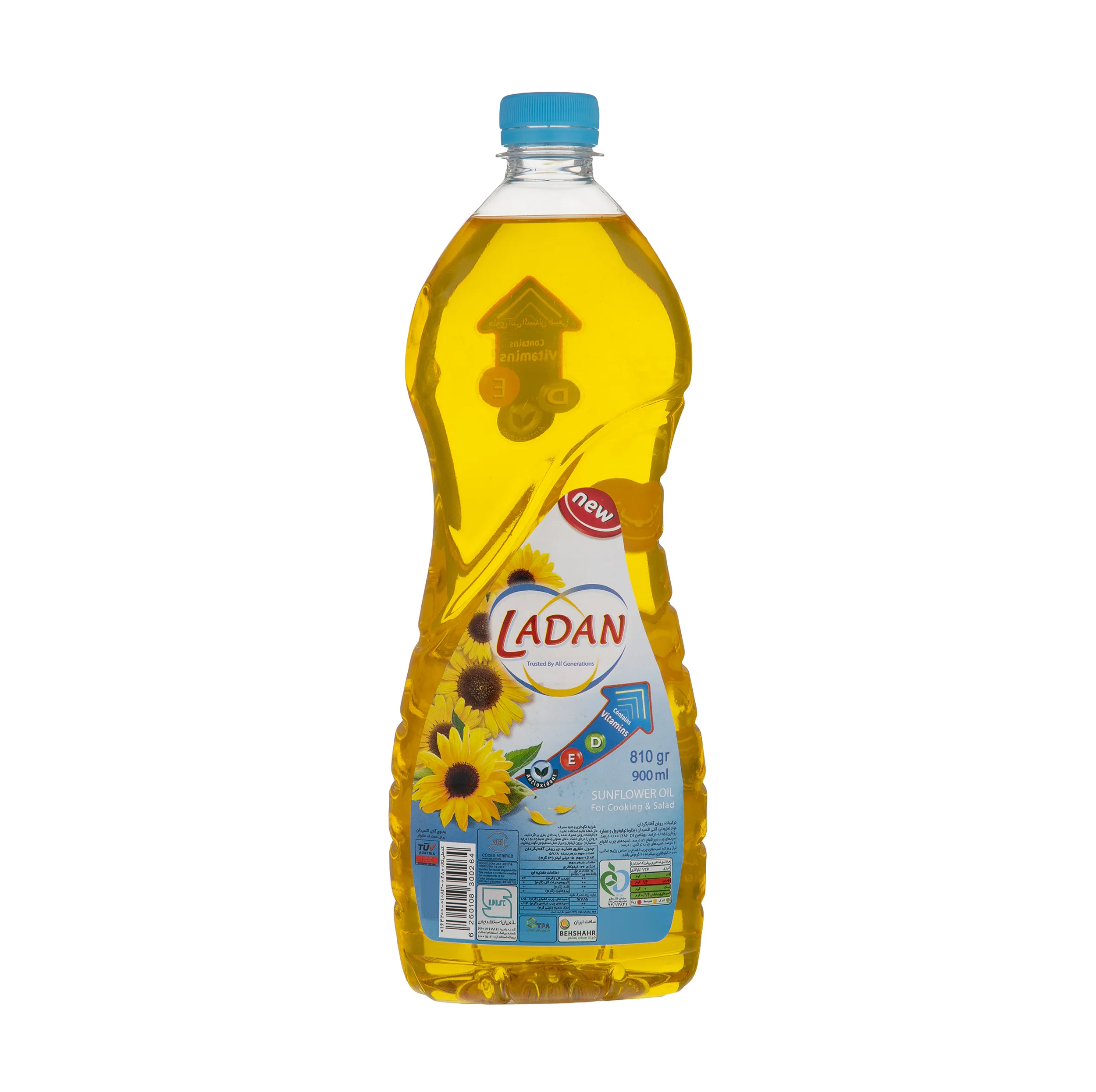 روغن مایع ویتامینه آفتاب گردان لادن - 900 میلی لیتر