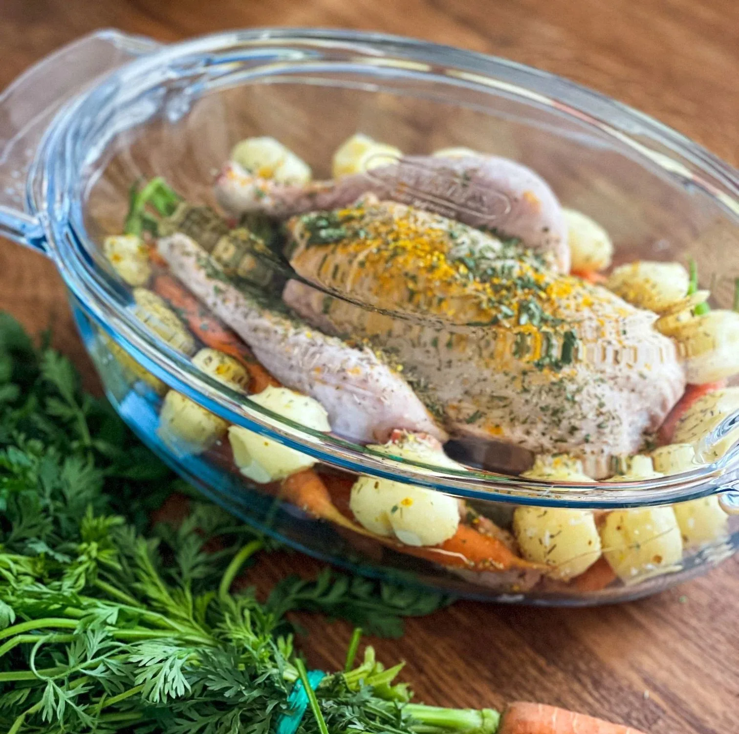 ظرف پخت پیرکس مدل مرغ خوری کد 5/8L