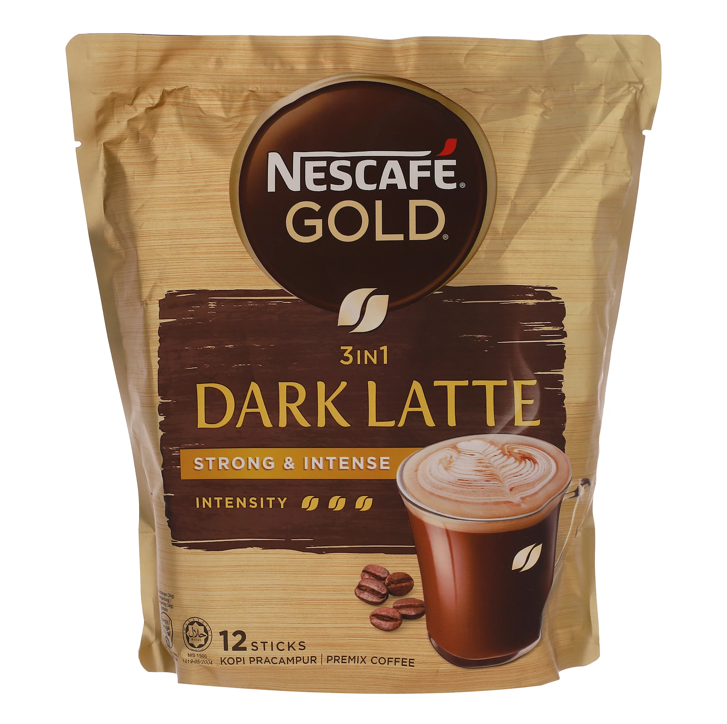 پودر قهوه فوری DARK LATTE سه در یک نسکافه بسته 12 عددی
