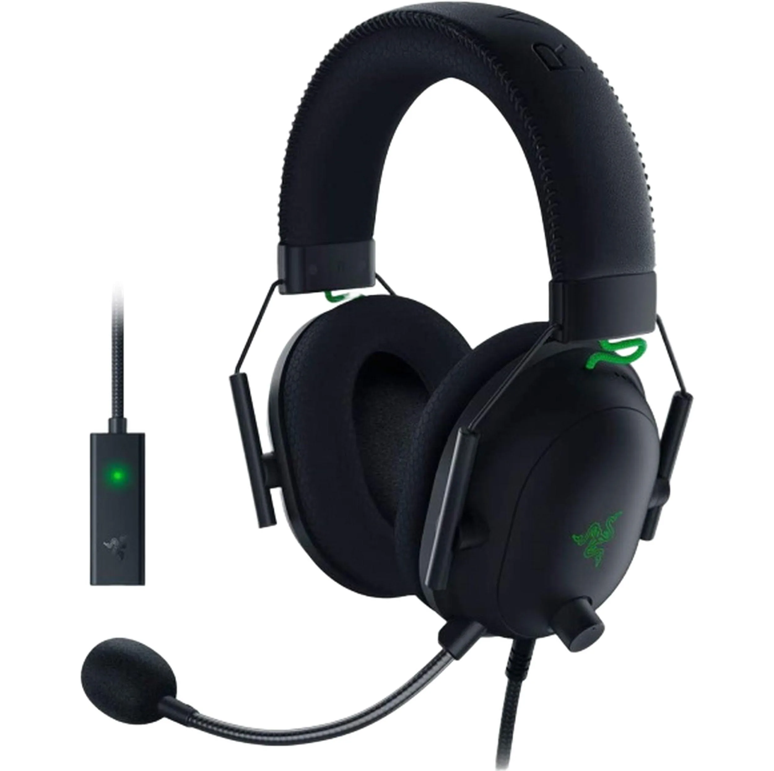 هدست مخصوص بازی ریزر مدل BlackShark V2 + USB Sound Card
