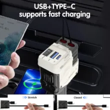 شارژر فندکی 120 وات کد 4in1