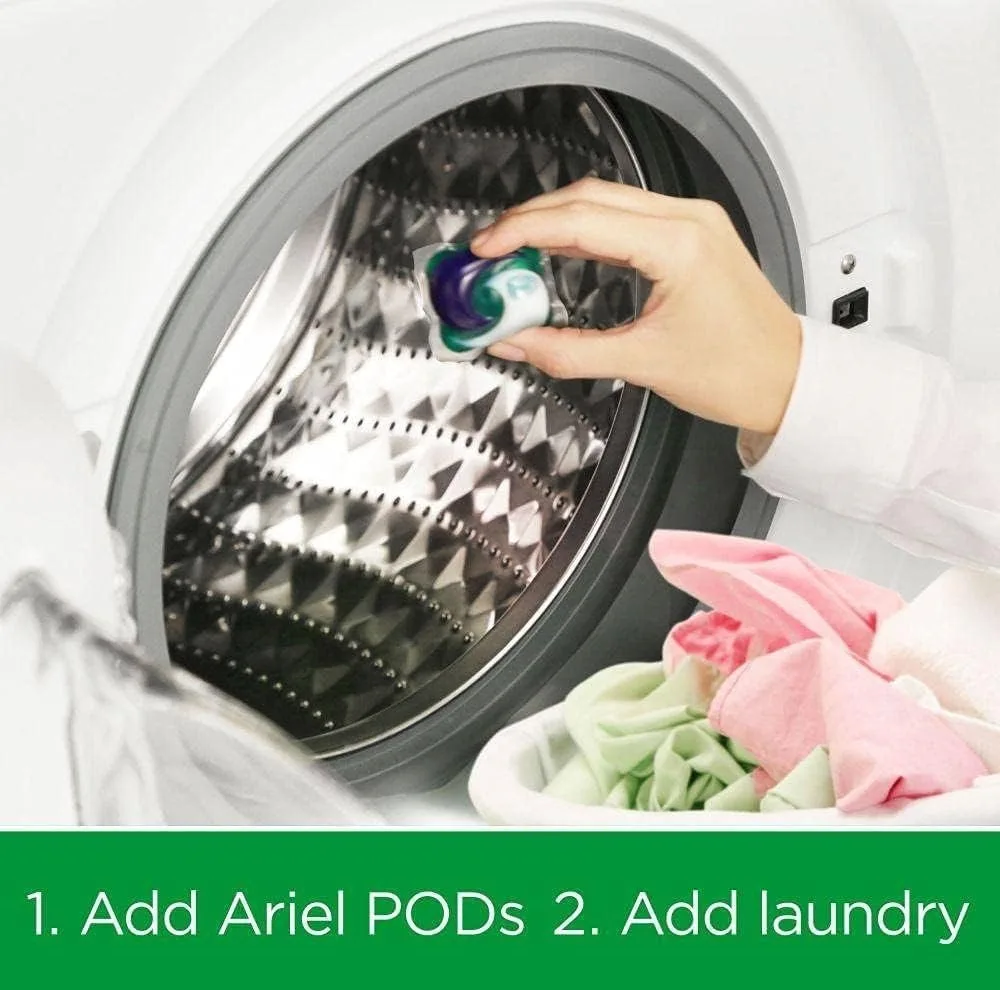 قرص ماشین لباسشویی آریل با رایحه کوهستانی مناسب برای لباس های رنگی وزن 935 گرم بسته 50 عددی