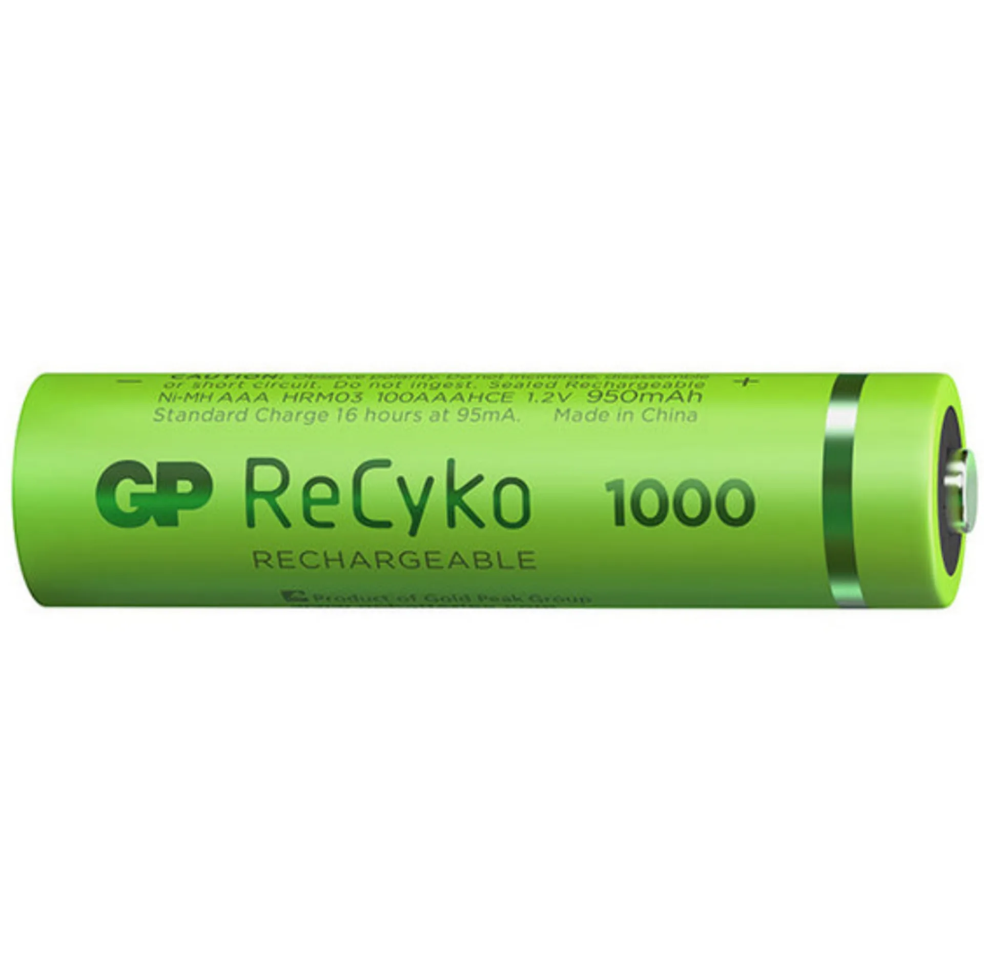 باتری نیم قلمی قابل شارژ جی پی مدل (Rechargeable Recyko 950 (1000 series بسته دو عددی