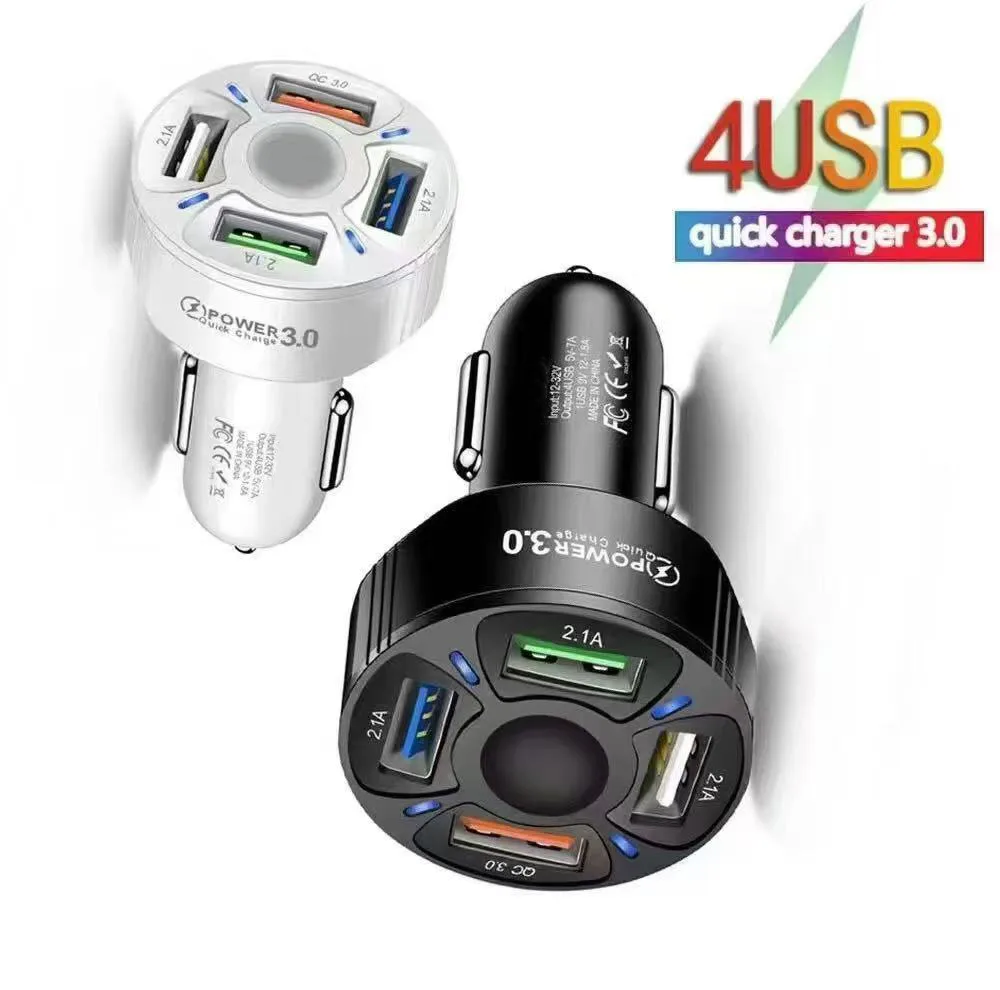 شارژر فندکی 30 وات چهار پورت مدل BK-360