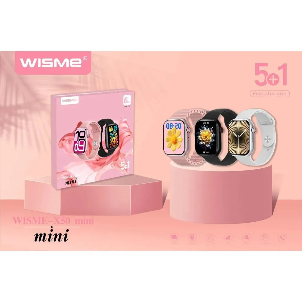ساعت هوشمند 40 میلیمتری ویسمی مدل X50 Mini با بند سیلیکونی