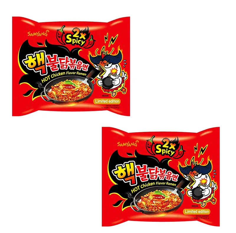 نودل نیمه آماده رامن با طعم مرغ داغ بولداک 2x spicy سامیانگ بسته 2 عددی
