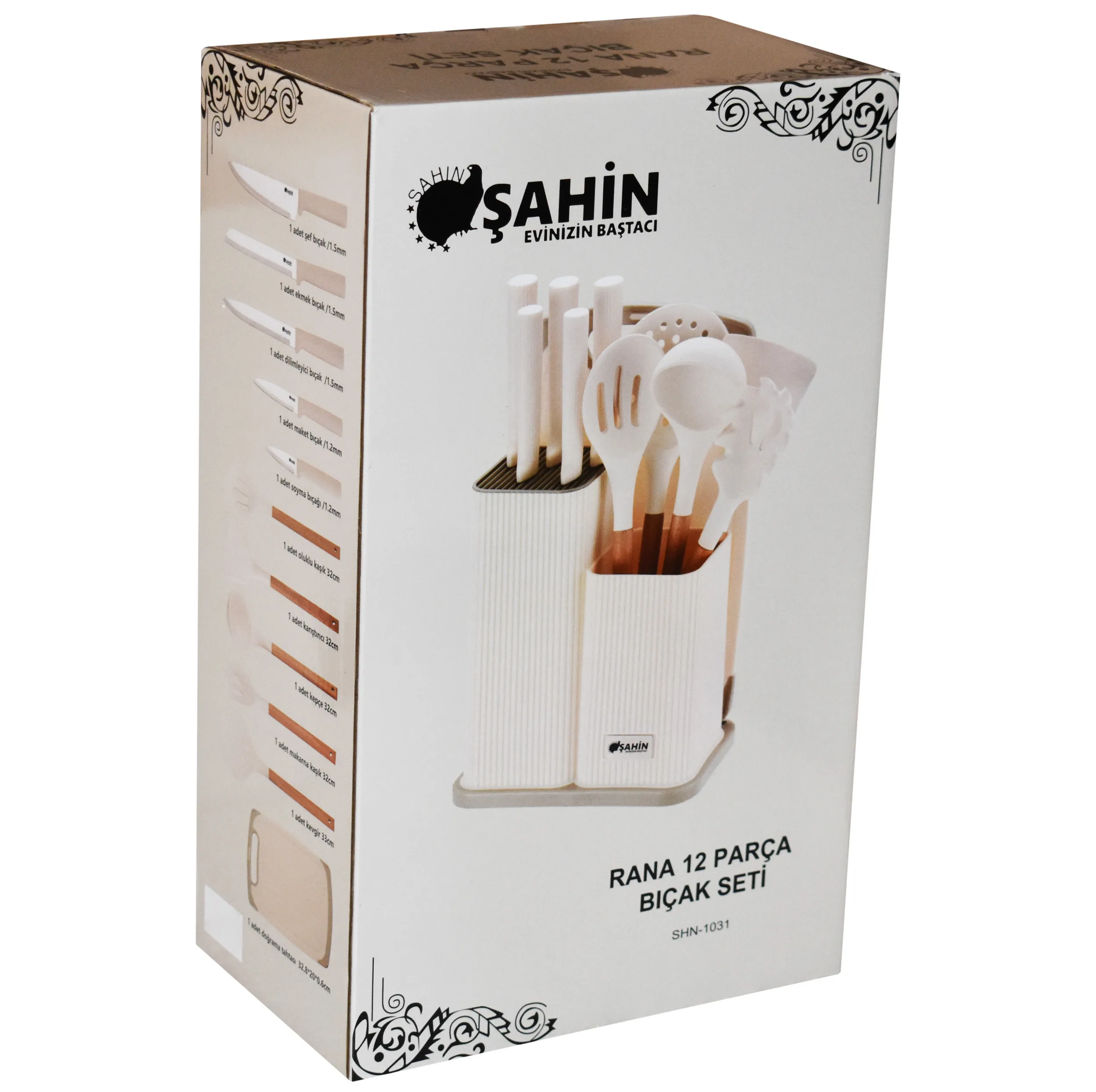 سرویس چاقو و کفگیر و ملاقه 12 پارچه شاهین مدل SHN 1031