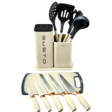 سرویس چاقو و کفگیر ملاقه 12 پارچه کاراجا مدل Gusto