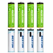 باتری قلمی و نیم قلمی قابل شارژ بستون مدل USB-TYPE C-1.5 بسته ۸ عددی