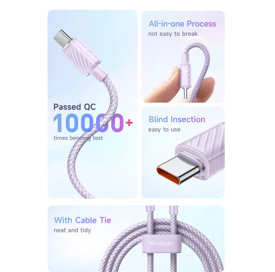 کابل USB به USB-C مک دودو مدل CA-3650 طول 1.2 متر