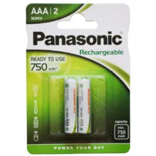 باتری نیم قلمی قابل شارژ پاناسونیک مدل 750mAh بسته ۲ عددی