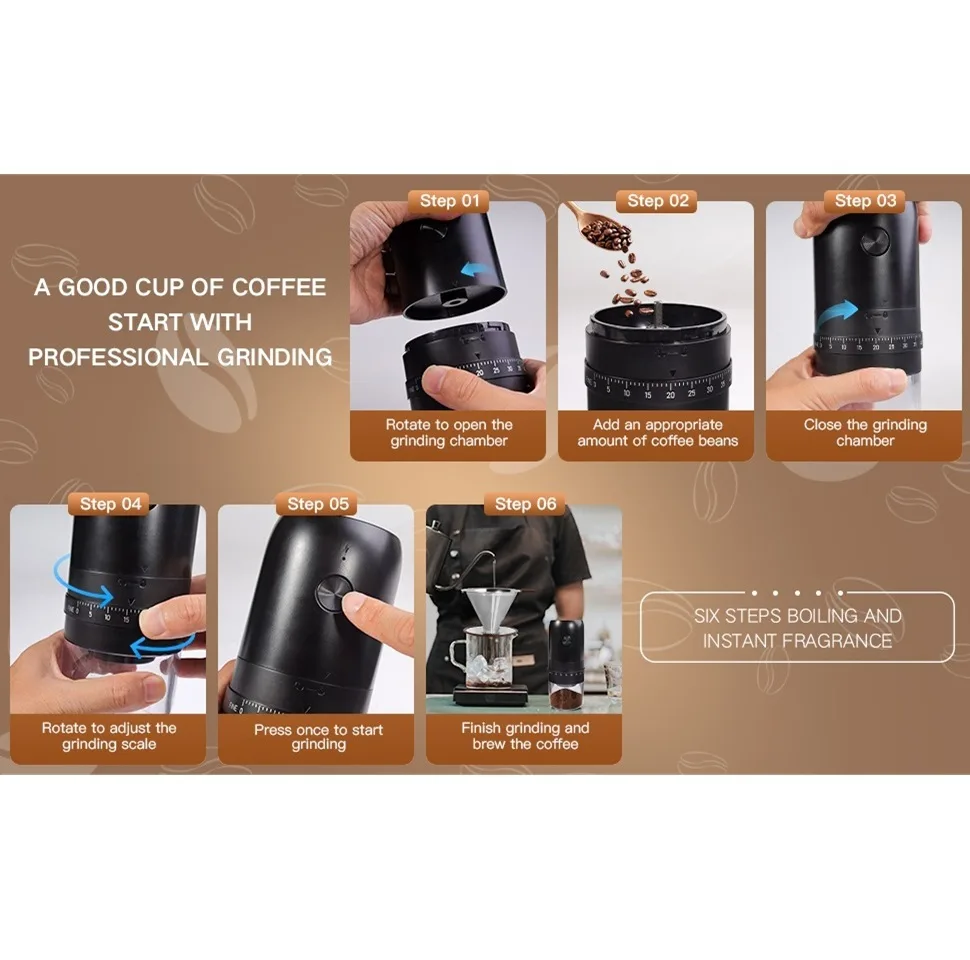 آسیاب قهوه مدل شارژی Electric Coffee Grinder