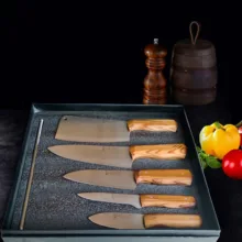 سرویس چاقو آشپزخانه 6 پارچه الماس زنجان مدل 03