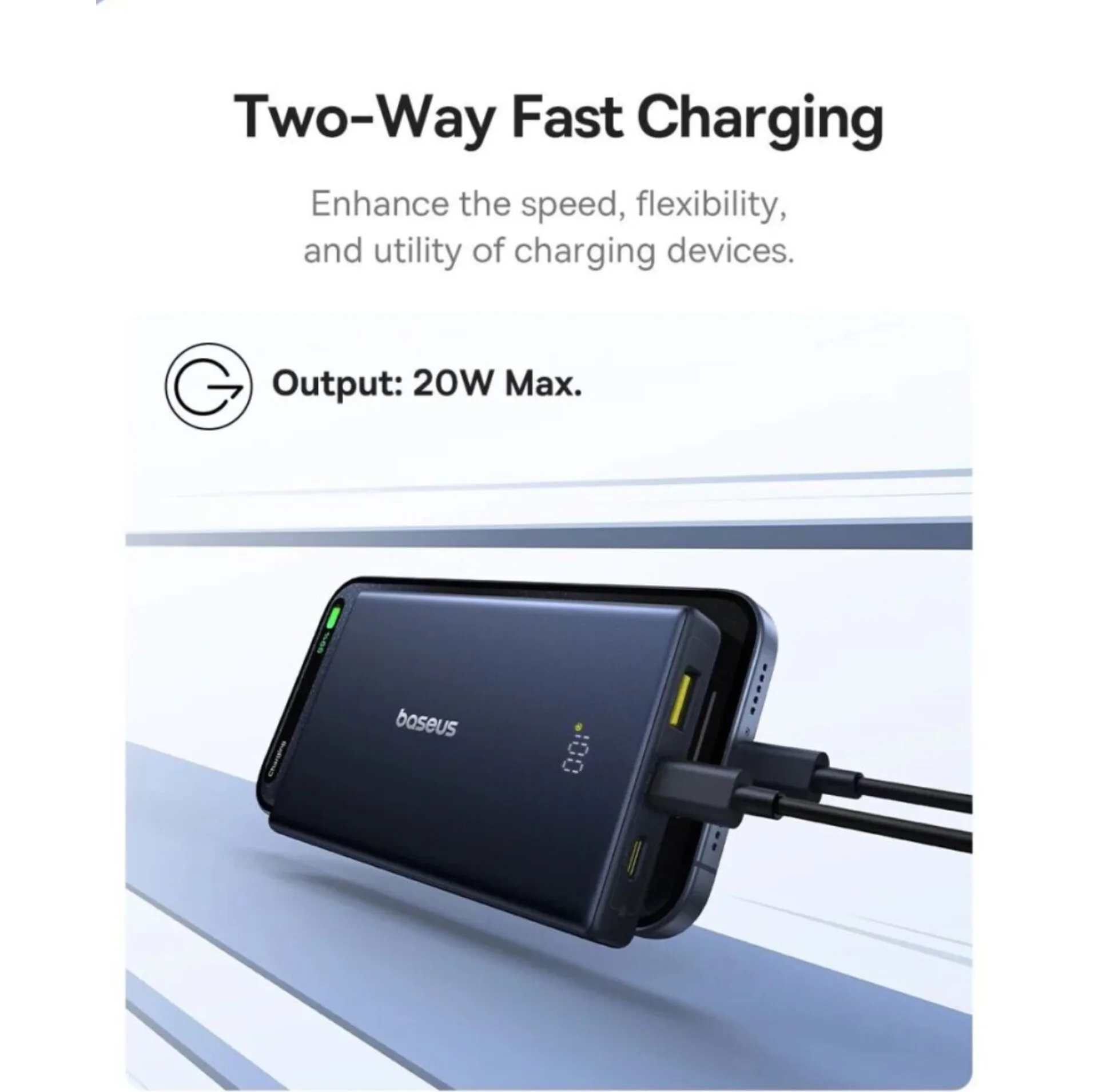 پاوربانک بیسوس مدل PicoGo 20W ظرفیت 10000 میلی آمپر ساعت