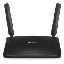 مودم روتر بی‌سیم تی پی-لینک مدل Archer MR200/AC750_Ver-4 با پشتیبانی از 4G LTE و 3G، دو آنتن خارجی، فرکانس دوگانه 2.4 و 5 گیگاهرتز، سرعت انتقال داده تا 300 مگابیت بر ثانیه، قابلیت اتصال 64 کاربر، پشتیبانی از سیم کارت میکرو و امکانات WPS و کلید روشن/خاموش