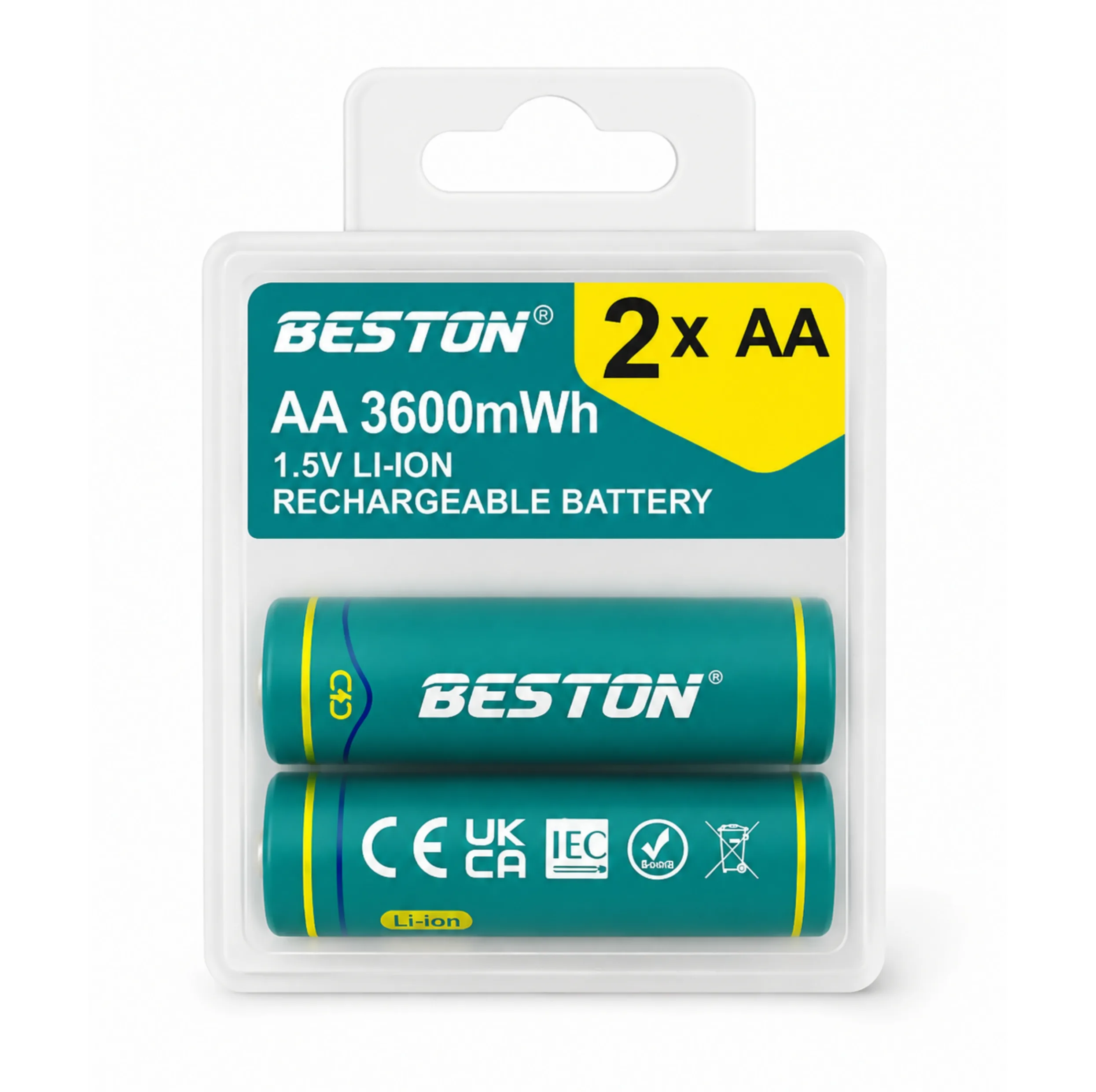 باتری قلمی قابل شارژ بستون مدل 1.5V.li-ion-3600mwh بسته ۴ عددی