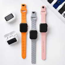 ساعت هوشمند 46 میلی متری ام ای 24 مدل 7Straps با بند سیلیکونی به همراه هدفون بلوتوثی