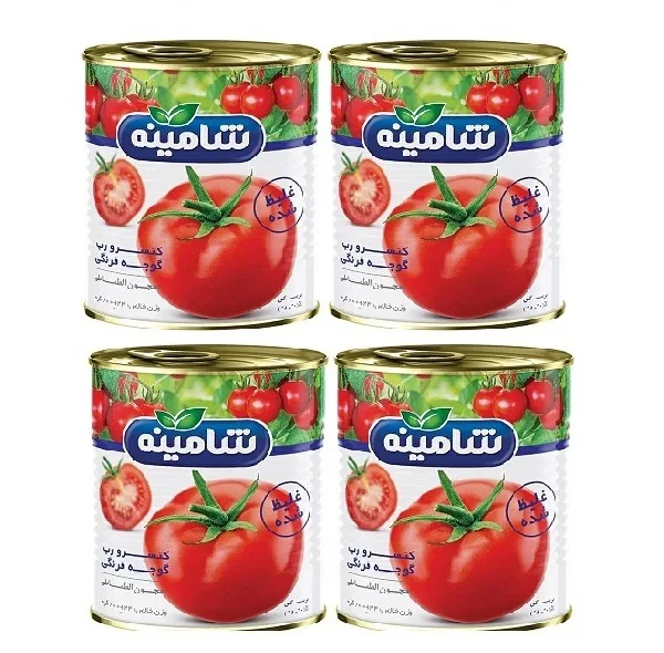کنسرو رب گوجه فرنگی شامینه - 800 گرم بسته 4 عددی