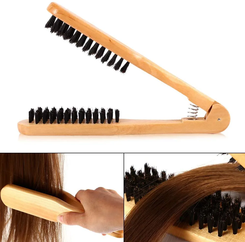 برس کراتین مو مدل چوبی کد K23IX