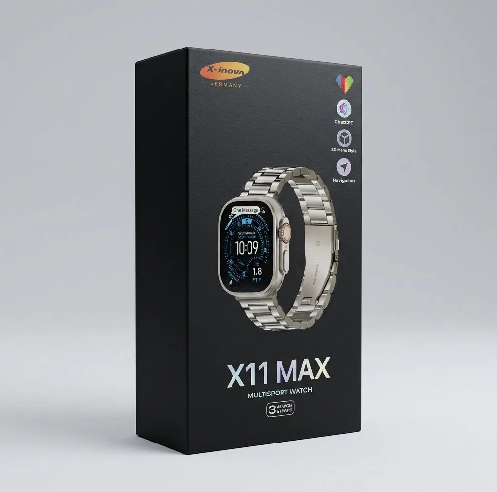 ساعت هوشمند 46 میلی متری ایکس اینووا مدل x11 max با بند استیل