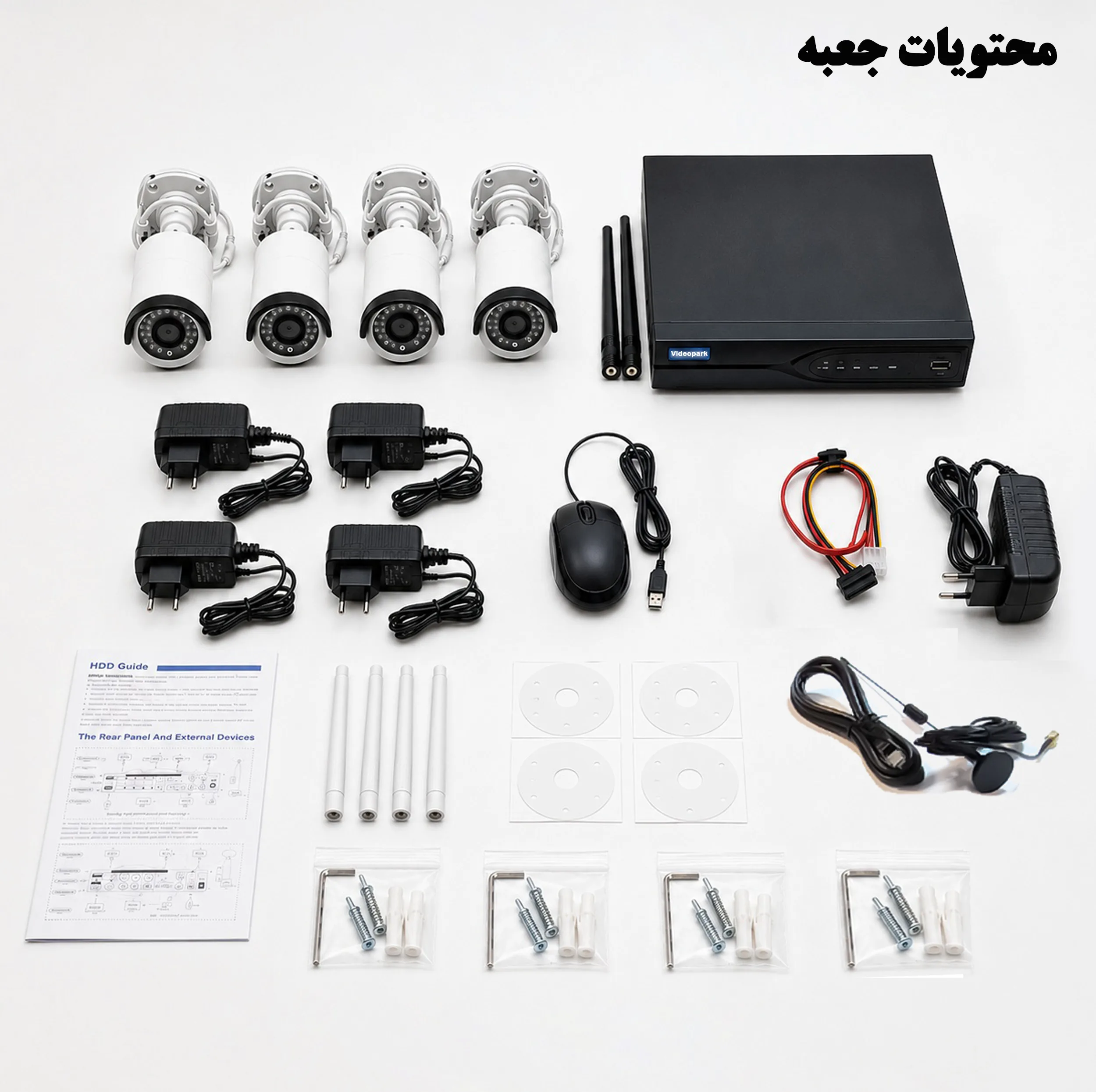 سیستم نظارتی تحت شبکه ویدئوپارک مدل 4CH Wifi NVR Kit