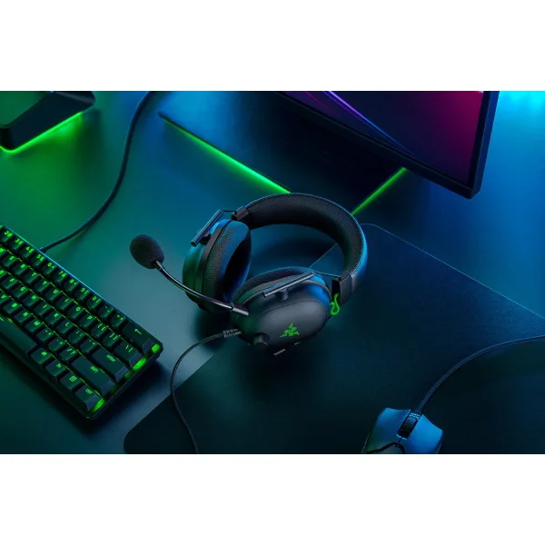 هدست مخصوص بازی ریزر مدل BlackShark V2 + USB Sound Card