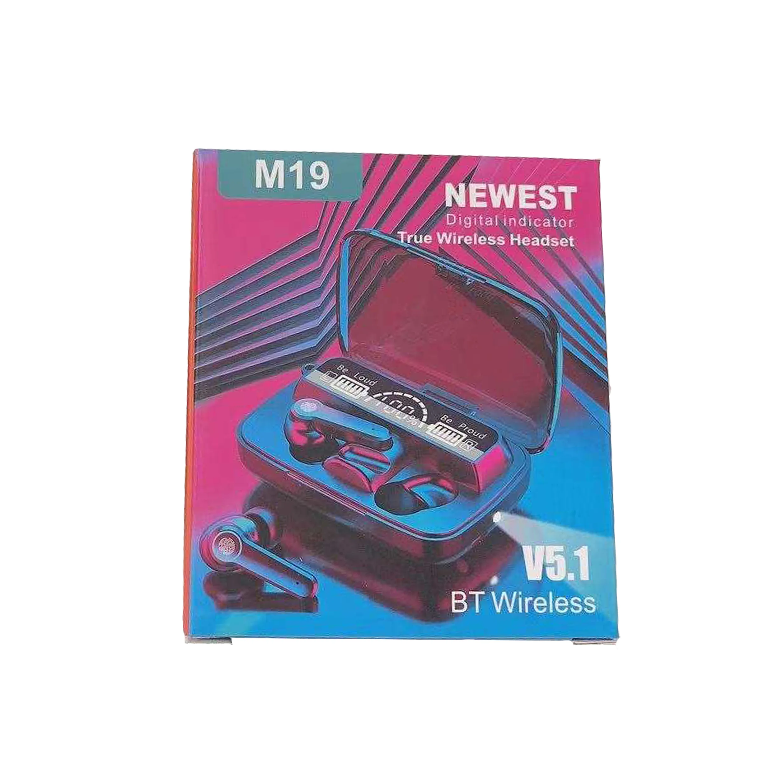 هدفون بلوتوثی مدل M19 Newest با میکروفون نویز کنسلینگ، درگاه شارژ microUSB، امکان استفاده به صورت پاوربانک