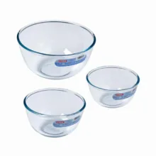 ظرف پخت پیرکس مدل کاسه ای مجموعه 3 عددی