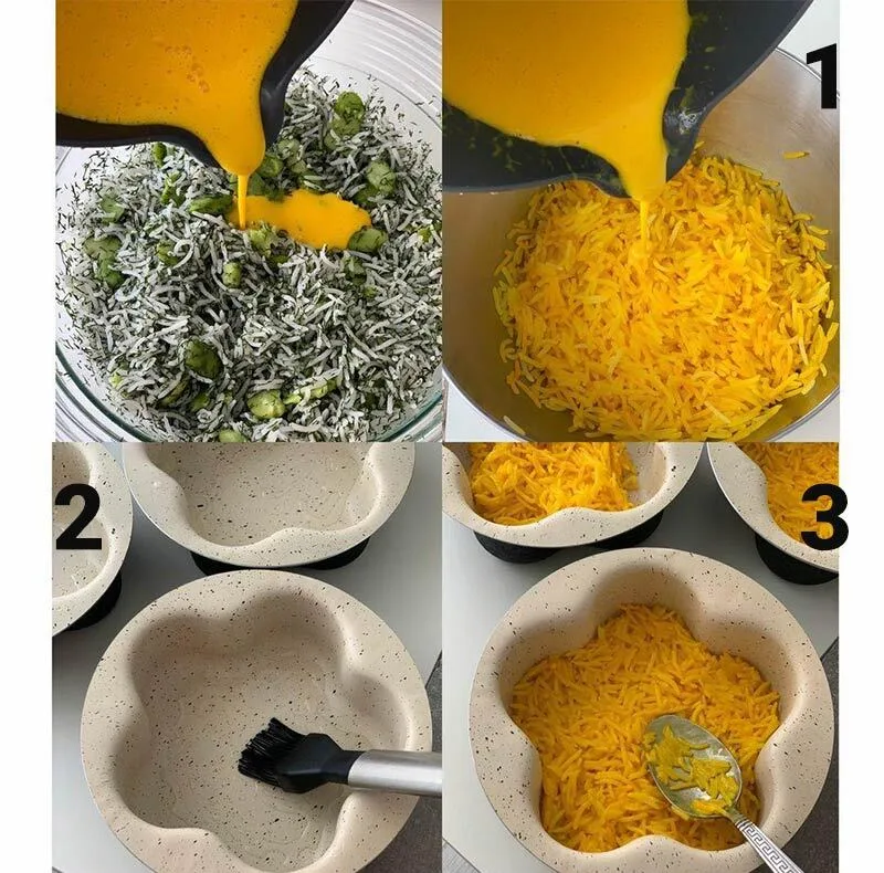 قالب ته چین به گز مدل گل