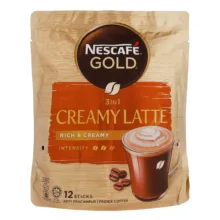 پودر قهوه فوری CREAMY LATTE  سه در یک نسکافه بسته 12 عددی