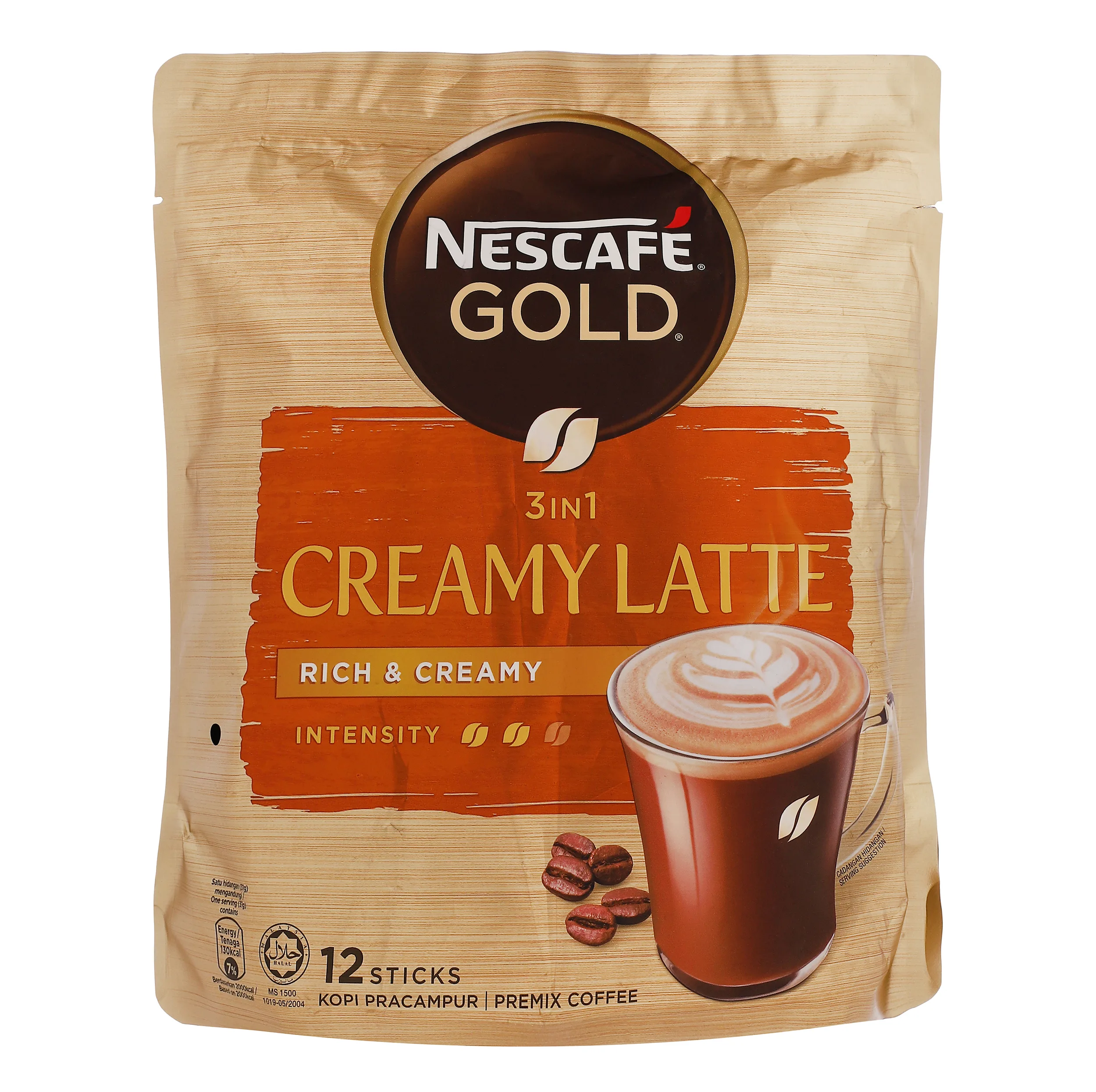 پودر قهوه فوری CREAMY LATTE  سه در یک نسکافه بسته 12 عددی