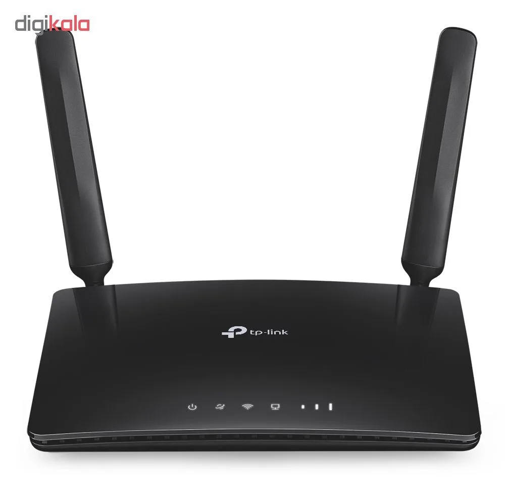 مودم روتر بیسیم تی پی-لینک مدل Archer MR200/AC750_Ver-4 با پشتیبانی از 4G LTE و 3G، دو آنتن خارجی، فرکانس دوگانه 2.4 و 5 گیگاهرتز، سرعت انتقال داده تا 300 مگابیت بر ثانیه، قابلیت اتصال 64 کاربر، پشتیبانی از سیم کارت میکرو و امکانات WPS و کلید روشن/خاموش