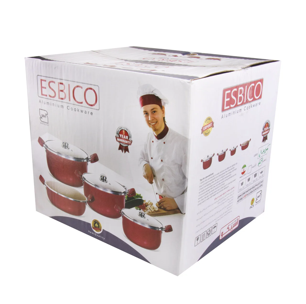 سرویس پخت و پز 7 پارچه اسبیکو کد 5070