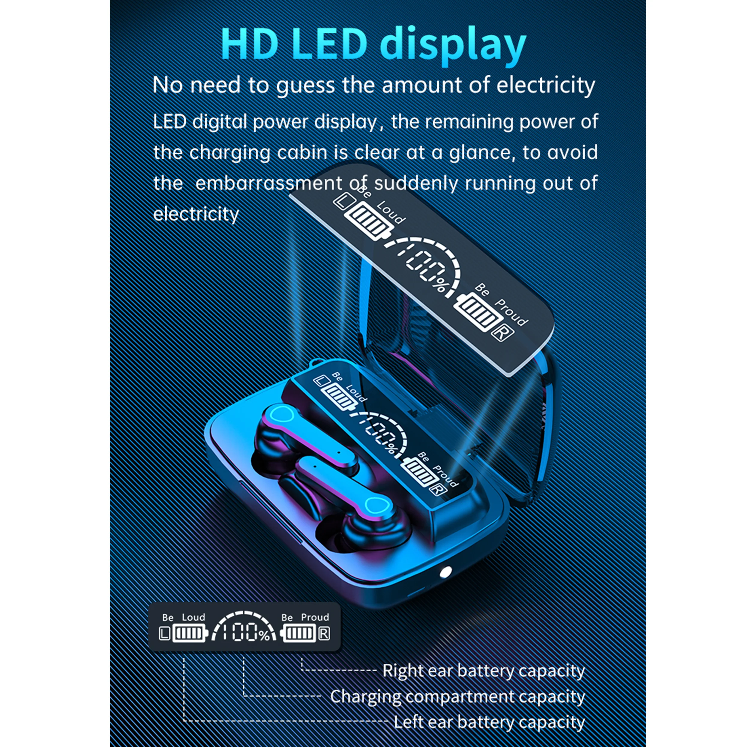 هدفون بلوتوثی مدل M19 Newest با میکروفون نویز کنسلینگ، درگاه شارژ microUSB، امکان استفاده به صورت پاوربانک