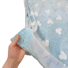 پتو مسافرتی 1 نفره مدل شب نما طرح پاپیون سایز 220x160 سانتی‌متر