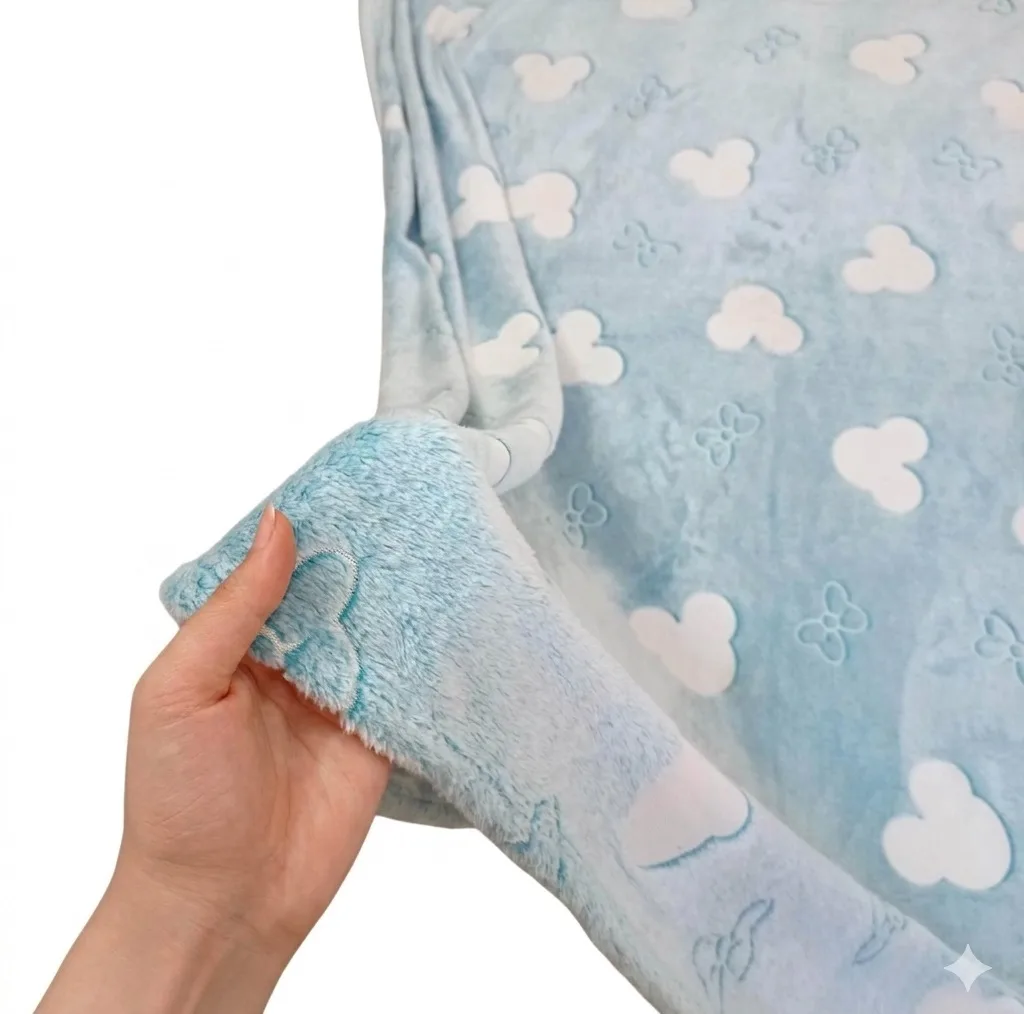 پتو مسافرتی 1 نفره مدل شب نما طرح پاپیون سایز 220x160 سانتی‌متر