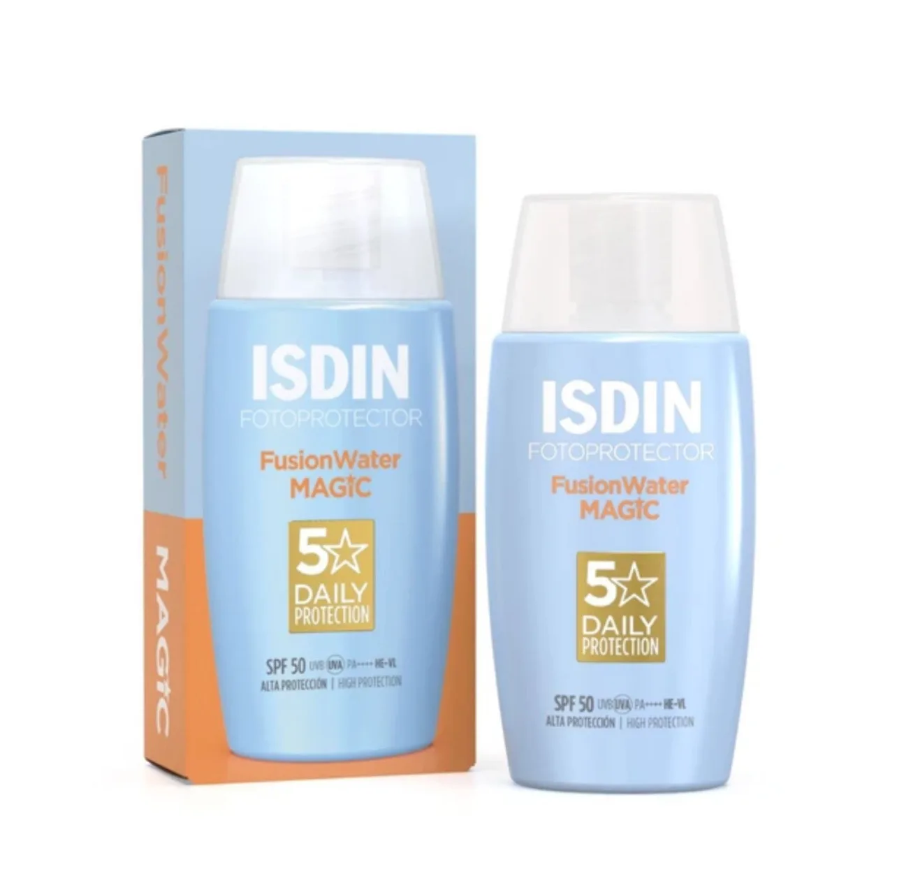 کرم ضد آفتاب بدون رنگ ایزدین SPF 50 مدل magic مناسب برای انواع پوست حجم 50 میلیلیتر