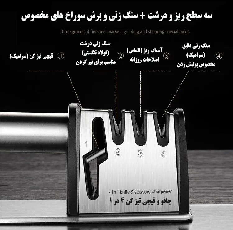 چاقو تیز کن مدل 4S-1166