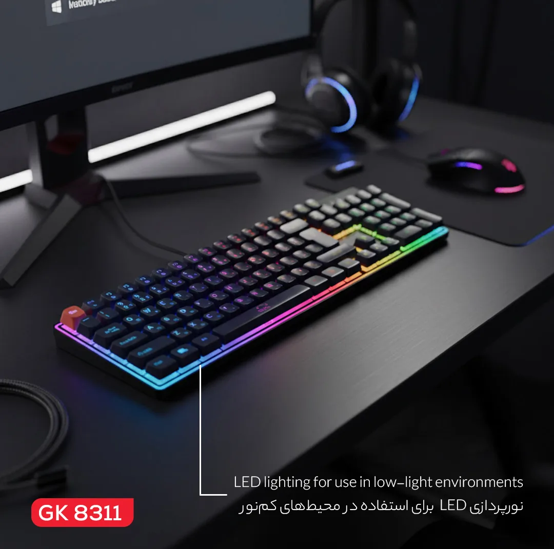 کیبورد مخصوص بازی تسکو مدل GK 8311 Apollo