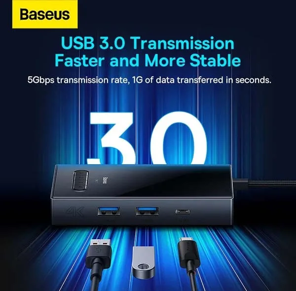 هاب USB-C هشت پورت باسئوس مدل WKYY030413