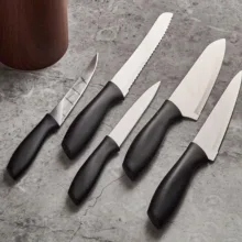 سرویس چاقو 6 پارچه با تیغه فولاد ضدزنگ و با دسته باکالیت پروتی مدل Colte Terra