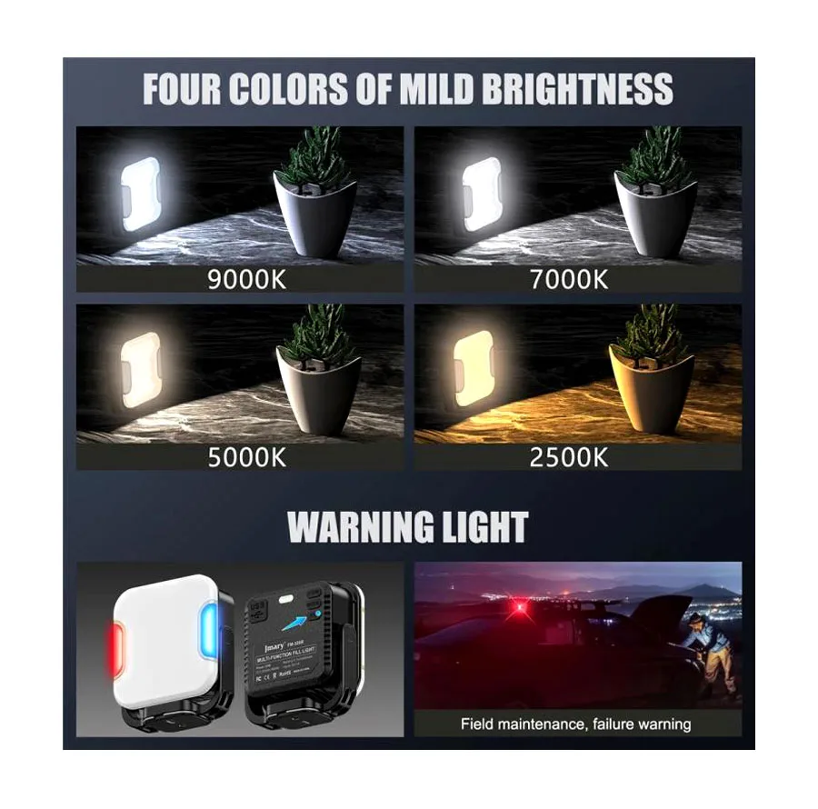 نور ثابت ال ای دی جیماری مدل FM 328 RGB LED