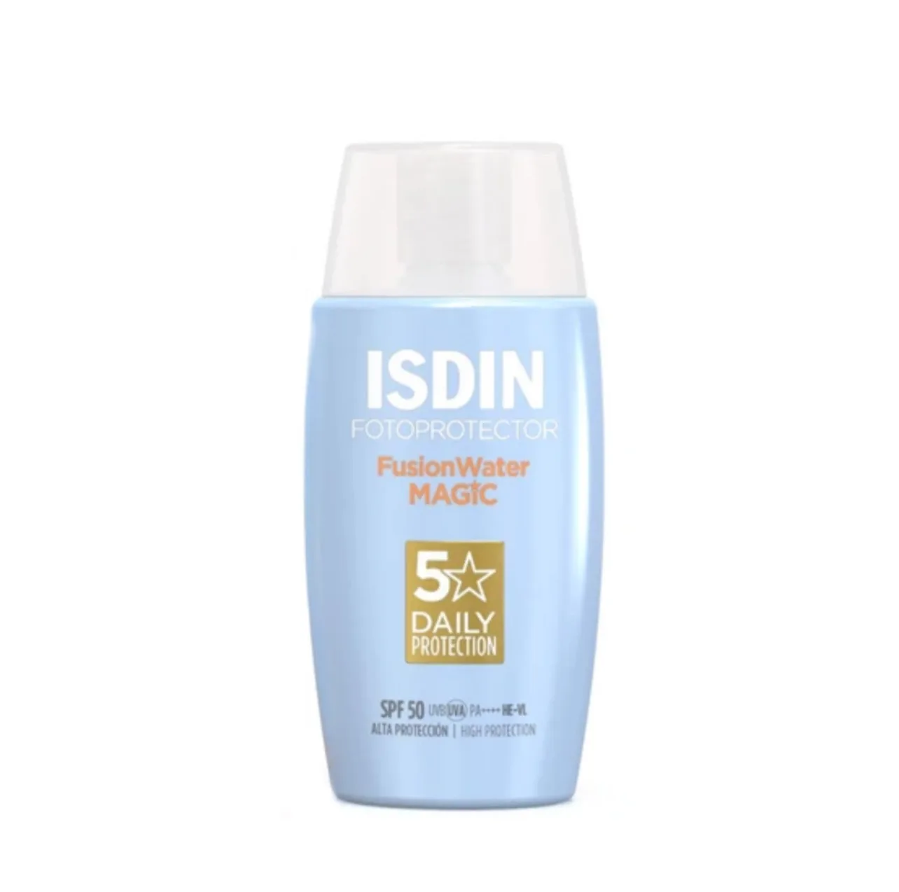 کرم ضد آفتاب بدون رنگ ایزدین SPF 50 مدل magic مناسب برای انواع پوست حجم 50 میلی‌لیتر