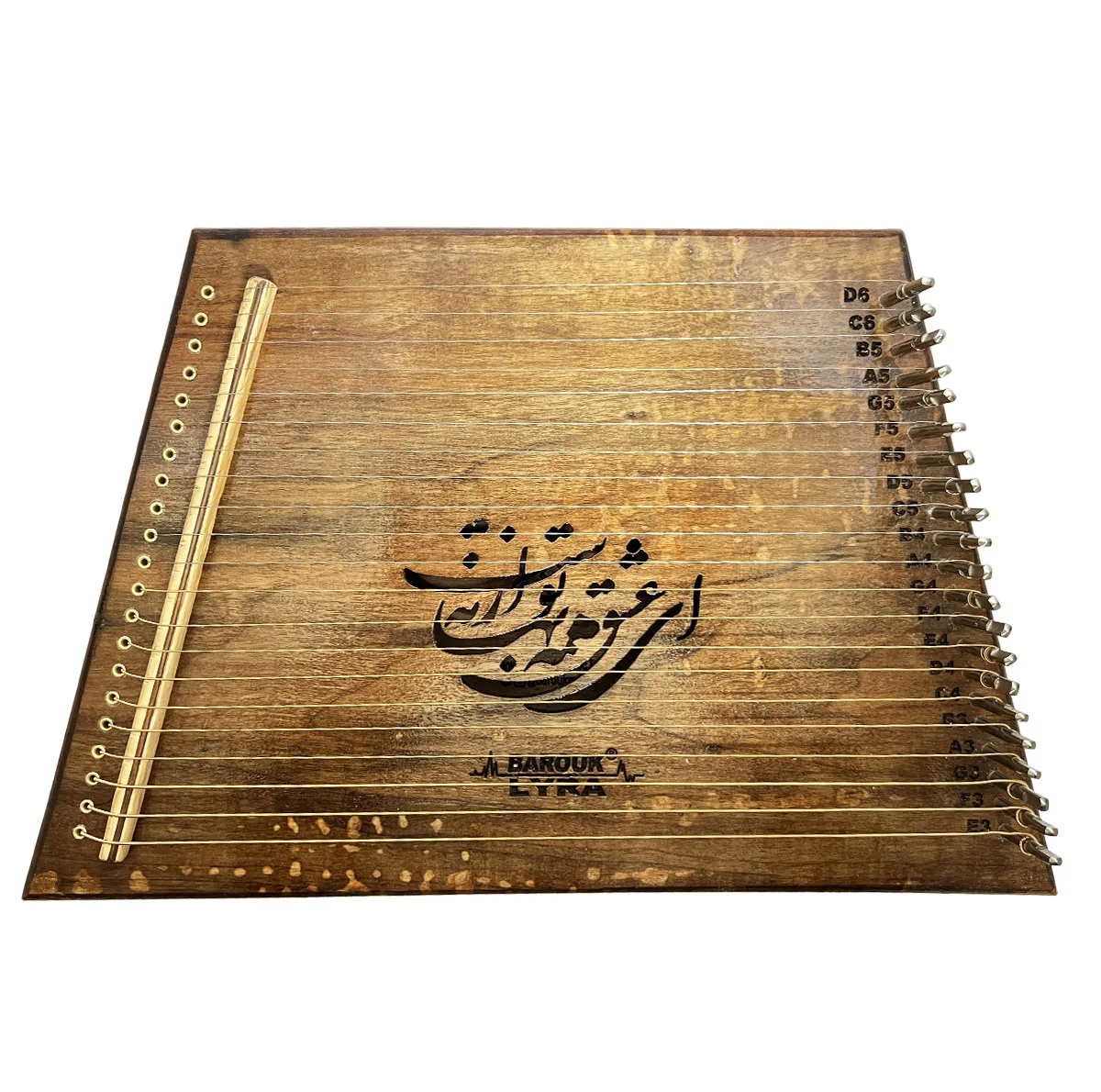 چنگ باروک مدل لیرا طرح عشق